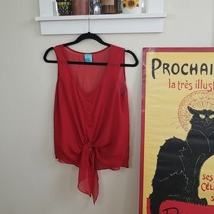 Sheer sleeveless blouse